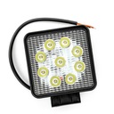 Štvorcová pracovná lampa 9 LED halogénová 27W 9-32V