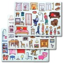 PUZZLE MAGNETICKÁ DOSKA HOUSE MAGNETS 100 ks.