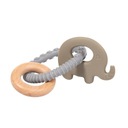 Bo Jungle Silicone Teether Ring Elephant Blu