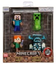 MINECRAFT SET KOVOVÝCH POSTAVIČIEK CREEPER WARDEN STEVE ALEX 6CM JADA