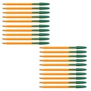 BIC Orange Green 0,8 mm guľôčkové pero 20 ks