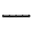 Patch panel RACK 24 portov cat.6 UTP Black