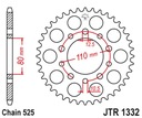 JT zadné ozubené koleso 4350 45 HONDA VT 600C SHADOW '90