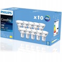 10x GU10 LED žiarovka 4,9W = 50W 550lm 6500K Studená 120° PHILIPS