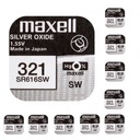 BATÉRIA MAXELL 321 SR616SW 1,55V 10 KS