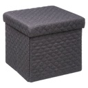 ROZKLADACÍ POUF sedák s úložným priestorom sivý 31x30cm