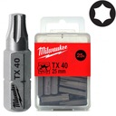 TORX TX40 TX40 25MM MILWAUKEE 25 ks.