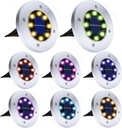 SOLAR DISK UZEMNÉ LAMPY LED RGB SET 8 ks