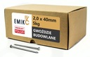 Stavebné klince 2,0x40mm Čierne hladké 5kg