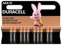 10 x Duracell Basic MN2400 LR03 AAA alkalická batéria (blister)