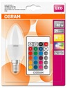 OSRAM LED STAR RGB žiarovka + REMOTE 5,5W 40W E14