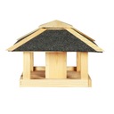 Kŕmidlo WOODEN BIRD HOUSE s dávkovačom