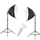 2 LAMPY trvalého svetla LED žiarovka SOFTBOX 60 CM