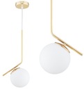 Zlaté závesné svietidlo Stropný luster White Balls Milo LED E27