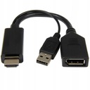 HDMI ADAPTÉR na DISPLAY PORT DP+USB POWER 4K ULTRA