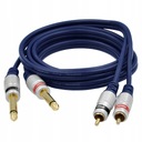 KÁBEL PREPOJOVACÍ KÁBEL 2 RCA - 2x 6,3mm JACK MONO VITALCO MK50 3m