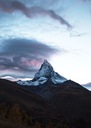 Plagát horskej krajiny Matterhorn na stenu 50x70 cm