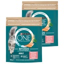 Purina ONE dospelý losos a celé zrná 2x800g