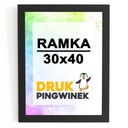 RÁM Drevený MDF RÁM ČIERNA 30x40 40X30 PLEXI