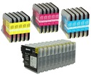 25X ATRAMENTY PRE BROTHER LC985 DCP-J125 DCP-J315W 10BK