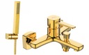 Vaňová batéria GOLD + sprchový set CUBIC