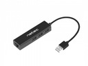 NATEC HUB USB 3 PORTY + SIEŤOVÁ KARTA RJ-45 LAN 2v1