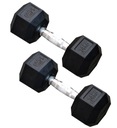 2x HEX STEEL HEX EB DUMBLERS 14 kg 28 kg