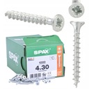 SPAX UNIVERZÁLNE SKRUTKY DO DREVA WIROX KUŽELOVÁ HLAVA 4X30MM 1000KS