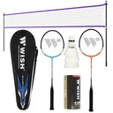 WISH Set 2 bedmintonových rakiet v kufríku + 3 pierkové loptičky + sieť