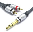 JACK KÁBEL 6,3 STEREO 2x RCA VITALCO 1,5m MK82