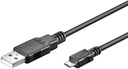 MicroConnect Micro USB kábel, čierny, 5 m