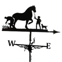 2 položky Inch Deluxe Weathervane Čierna ozdoba