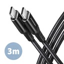 BUCM-CM30AB USB-C - kábel USB-C 2.0, 3m, PD,