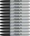 Sharpie Fine Permanent Marker Black F 1,0 mm x 12