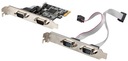 PCI Express Lanberg COM 9Pin x4 karta LOW TRACK