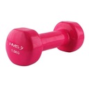 FITNESS TRÉNING DUMBLER 1,5KG RUŽOVÝ HMS