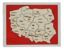 Drevené puzzle Puzzle mapa poľských vojvodstiev