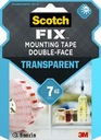 Montážna páska Scotch-Fix 19mm x 5m, priehľadná, obojstranná pre vnútorné použitie