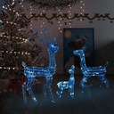 vidaXL Christmas Reindeers Acrylic 300 Blue