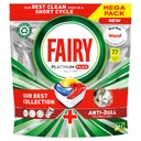 Fairy Platinum Plus All In One Kapsule do umývačky riadu Lemon 77 ks.