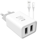 SIEŤOVÁ NABÍJAČKA 2x USB VAYOX USB TYP C KÁBEL