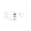 RÝCHLA NÁSTENNÁ NABÍJAČKA USB/Typ C + kábel C-iPhone