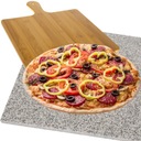 Kameň na pizzu 36x38 cm Súprava žulová lopatka na gril na pečenie