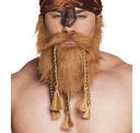 červená vikingská brada s vrkočmi halloween