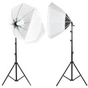 2x Spherical softbox octa hemisphere 60cm 2x 125W PRO