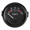 VOLTMETER 52MM 12V 8-16V