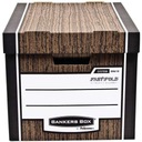 WOODGRAIN bankers box hnedá