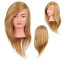 Nácvik kaderníctva hlavy Hlava PRÍRODNÉ ĽUDSKÉ VLASY BLOND 100% 50CM