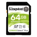 Kingston Canvas Select Plus UHS-I 64 GB, SDXC, flash pamäť triedy 10