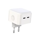 Dvojitá kocka nabíjačka 2xUSB-C PD 35W QC ANGLE